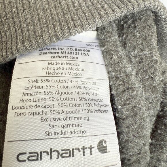 Carhartt Gray Zip Hoodie Sweater - Picture 8 of 8